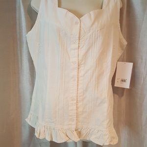 Cream color cotton tank